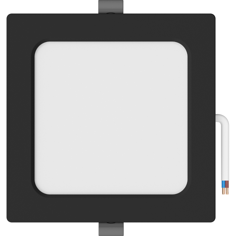 Mexen LDRR LED Downlight Plafongsplack aalsäilik 14 x 14 cm, 9W, Kal - 6500K, 720 lm, schwaarz - L211-014-0965-70