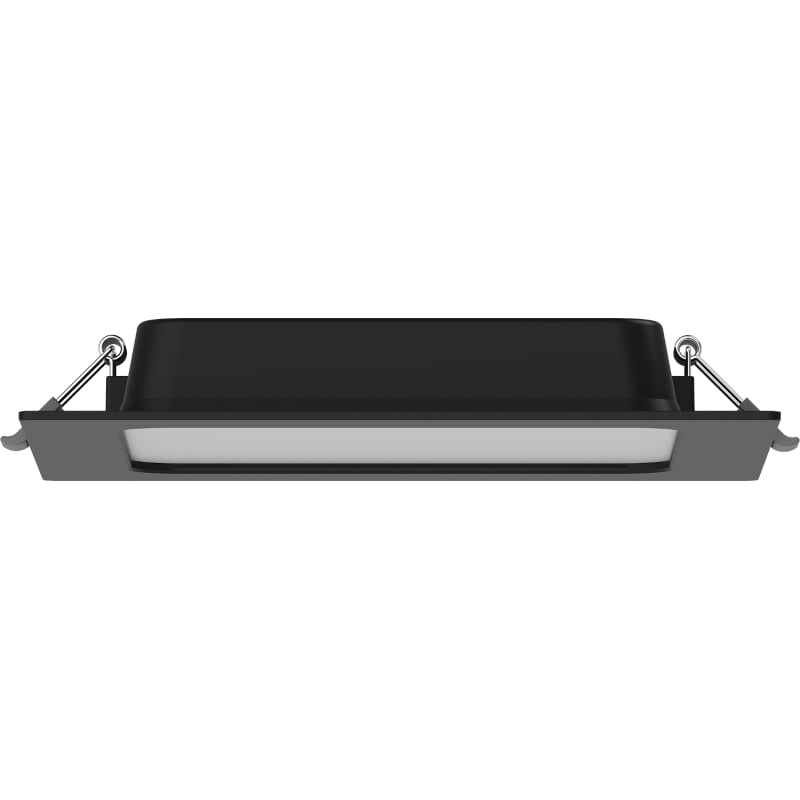 Mexen LDRR inbyggd LED-takpanel downlight 17 x 17 cm, 12W, Kall - 6500K, 780 lm, svart - L211-017-1265-70