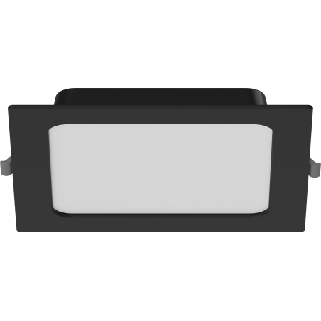 Mexen LDRR LED-Downlight-Deckeneinbaupanel 17 x 17 cm, 12W, Kalt - 6500K, 780 lm, schwarz - L211-017-1265-70