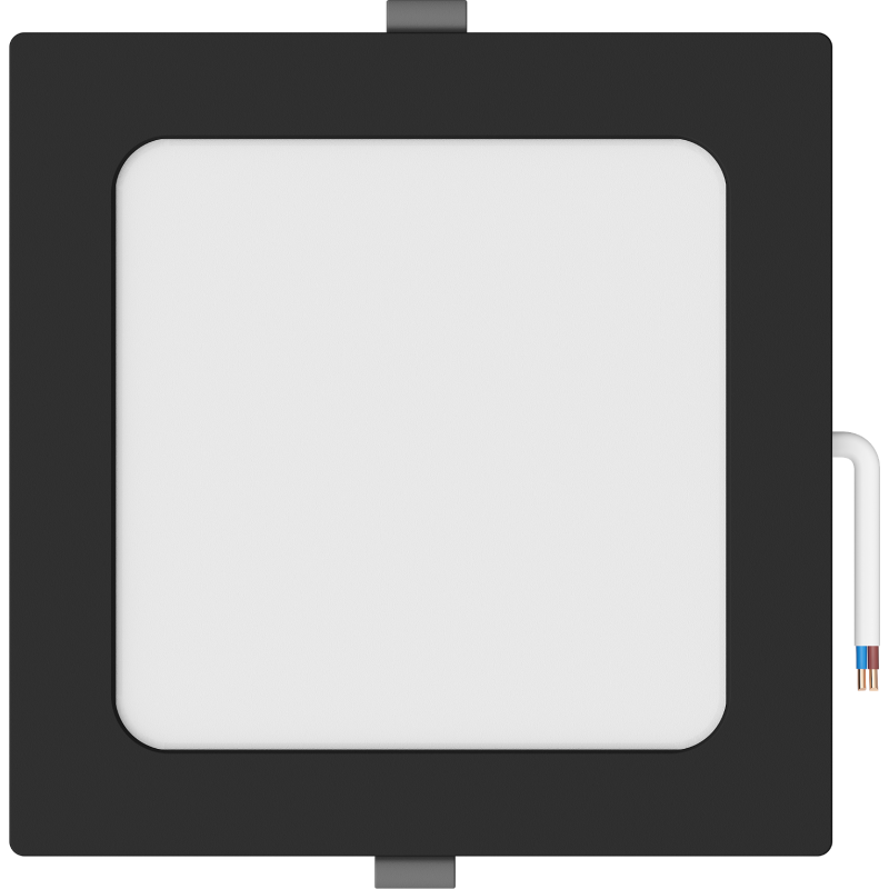 Mexen LDRR ceiling panel LED downlight recessed 17 x 17 cm, 12W, Cool - 6500K, 780 lm, black - L211-017-1265-70