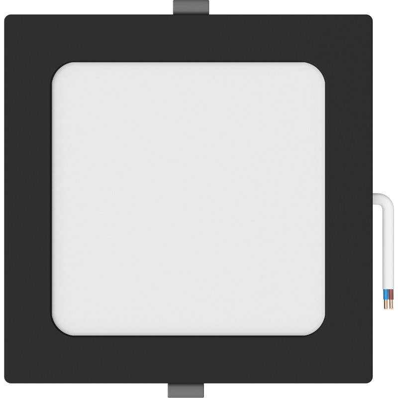 Mexen LDRR painel de teto downlight LED embutido 17 x 17 cm, 12W, Fria - 6500K, 780 lm, preto - L211-017-1265-70
