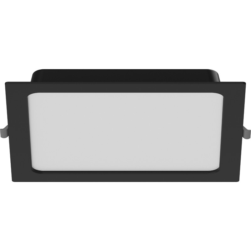 Mexen LDRR panel de techo downlight LED empotrable 22 x 22 cm, 18W, Neutral - 4000K, 1350 lm, negro - L211-022-1840-70
