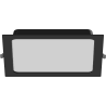 Mexen LDRR pannello a soffitto led da incasso 22 x 22 cm, 18W, Neutro - 4000K, 1350 lm, nero - L211-022-1840-70
