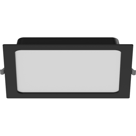 Mexen LDRR infälld LED-downlight-takpanel 22 x 22 cm, 18W, Kall - 6500K, 1440 lm, svart - L211-022-1865-70