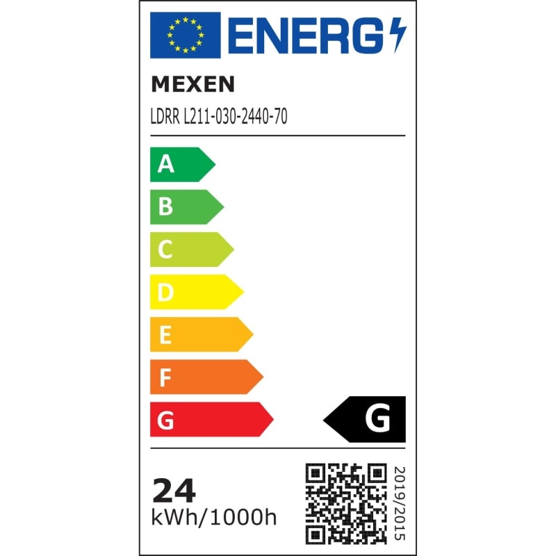 Mexen LDRR infälld takpanel LED downlight 30 x 30 cm, 24W, Neutral - 4000K, 1920 lm, svart - L211-030-2440-70