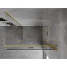 Mexen Mist-F fällbar duschkabin höger 80 x 100 cm, transparent, borstad guld - 8A6T-080-100-55-00-P