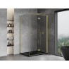 Mexen Mist-F opklapbare douchecabine rechts 80 x 100 cm, transparant, goud geborsteld - 8A6T-080-100-55-00-P