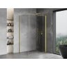 Mexen Mist-F fällbar duschkabin höger 80 x 100 cm, transparent, borstad guld - 8A6T-080-100-55-00-P