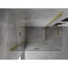 Mexen Mist-F Duo opvouwbare douchecabine links 110 x 80 cm, transparant, geborsteld goud - 8A6-110L-080P-55-00