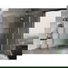 Mexen Mist-F Duo vikbar duschkabin höger 70 x 100 cm, transparent, borstad guld - 8A6-070L-100P-55-00