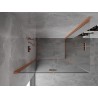 Mexen Mist-F Duo zložljiva prha kabina leva 120 x 75 cm, prozorno, brušena medenina - 8A6-120L-075P-65-00