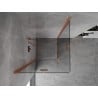 Mexen Mist-F Duo folding shower cabin 80 x 80 cm, transparent, brushed copper - 8A6-080L-080P-65-00