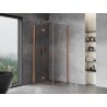 Mexen Mist-F Duo Folding Shower Enclosure 120 x 120 cm, Transparent, Brushed Copper - 8A6-120L-120P-65-00
