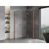 Mexen Mist-F Duo right folding shower cabin 80 x 100 cm, transparent, brushed copper - 8A6-080L-100P-65-00