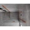 Mexen Mist-F Duo right folding shower enclosure 85 x 100 cm, transparent, brushed copper - 8A6-085L-100P-65-00