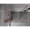 Mexen Mist-F folding left shower cabin 75 x 85 cm, transparent, brushed copper - 8A6T-075-085-65-00-L