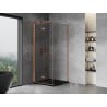 Mexen Mist-F 85 x 85 cm Folding Shower Enclosure Left, Transparent, Brushed Copper - 8A6T-085-085-65-00-L