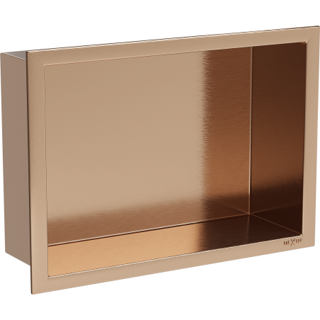 Mexen X-Wall-R ράφι υποδοχής με φλάντζα 30 x 20 cm, βουρτσισμένος χαλκός - 19C0302010