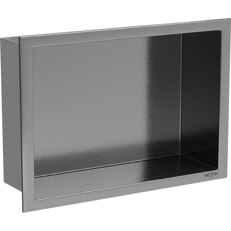 Mexen X-Wall-R nišas plaukts ar apkakli 30 x 20 cm, ieroča pelēks birstēts - 19E0302010