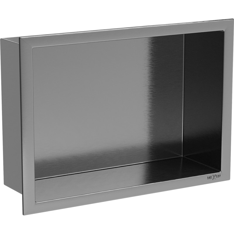 Mexen X-Wall-R prateleira embutida com flange 30 x 20 cm, cinza arma escovado - 19E0302010