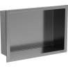 Mexen X-Wall-R recessed shelf with flange 30 x 20 cm, Brushed Gun Grey - 19E0302010