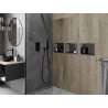 Mexen X-Wall-R mensola ad incasso con flangia 30 x 20 cm, grigio canna di fucile spazzolato - 19E0302010