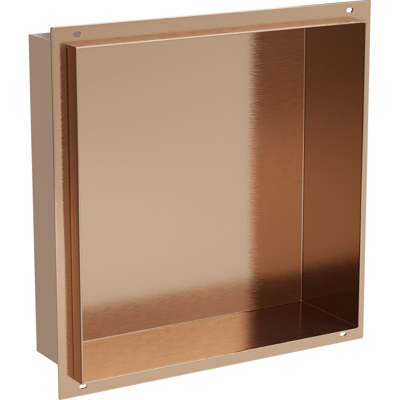 Mexen X-Wall-NR recessed shelf without flange 30 x 30 cm, brushed copper - 19C1303010
