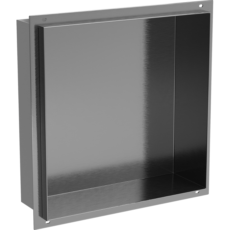 Mexen X-Wall-NR półka wnękowa bez kołnierza 30 x 30 cm, gun gray szczotkowany - 19E1303010