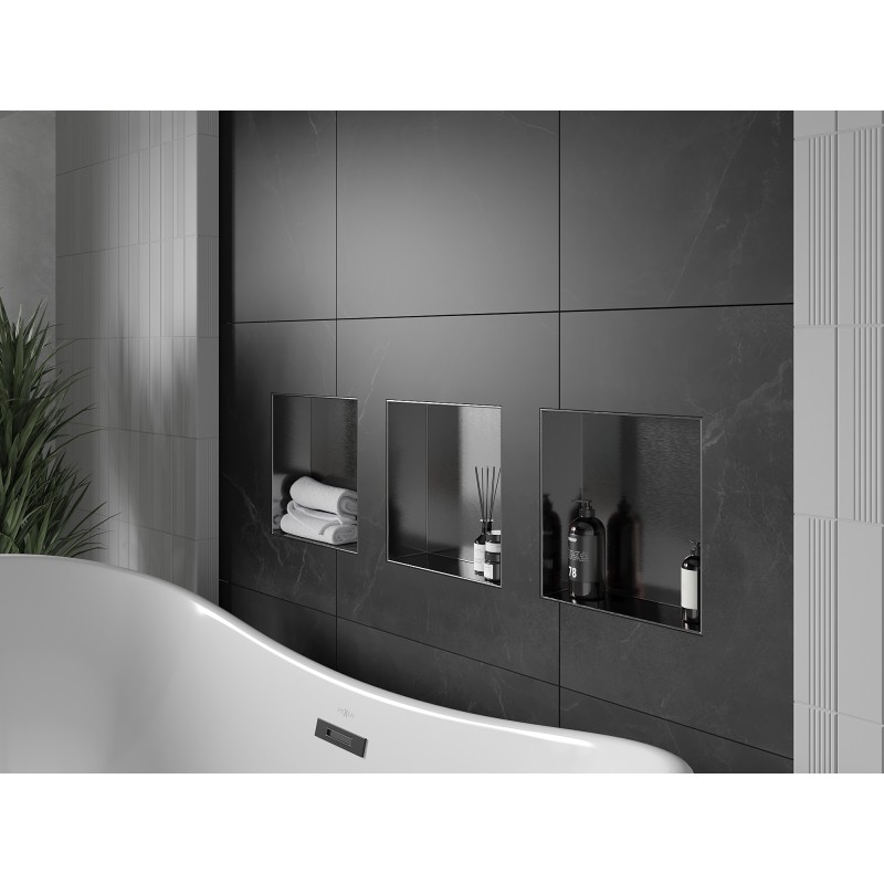 Mexen X-Wall-NR padziļinājums plaukts bez atloka 30 x 30 cm, gun gray matēts - 19E1303010