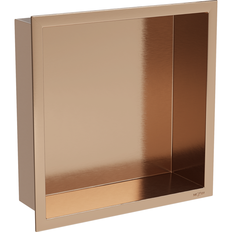 Mexen X-Wall-R nišas plaukts ar flanci 30 x 30 cm, pulēts varš - 19C0303010
