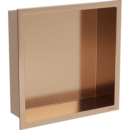 Mexen X-Wall-R Nischenregal mit Rand 30 x 30 cm, gebürstetes Kupfer - 19C0303010