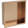 Mexen X-Wall-R półka wnękowa z kołnierzem 30 x 30 cm, miedź szczotkowana - 19C0303010