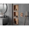 Mexen X-Wall-R nišas plaukts ar flanci 30 x 30 cm, pulēts varš - 19C0303010