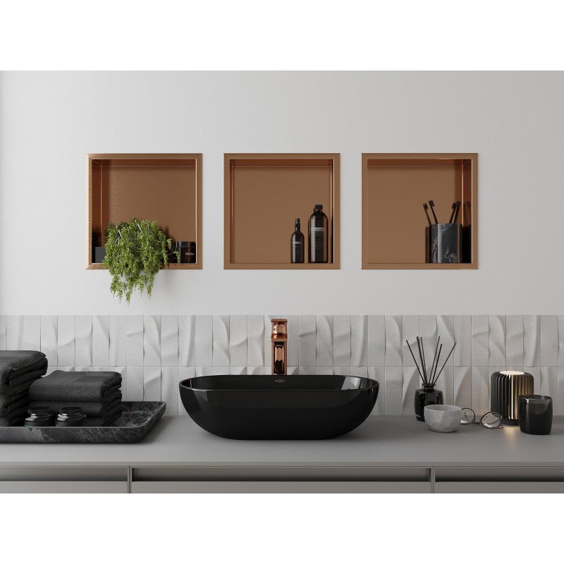 Mexen X-Wall-R Nischregal mat Kraag 30 x 30 cm, gebierste Koffer - 19C0303010