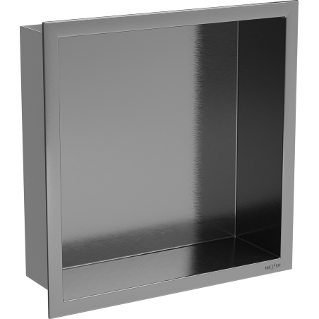 Mexen X-Wall-R nischhylla med fläns 30 x 30 cm, borstad gun grå - 19E0303010
