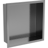 Mexen X-Wall-R nišna polica s prirubnicom 30 x 30 cm, gun gray brušeni - 19E0303010