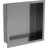 Mexen X-Wall-R Wandnische mit Flansch 30 x 30 cm, gebürstetes Pistolenmetall - 19E0303010