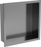 Mexen X-Wall-R Nischenregal mit Flansch 30 x 30 cm, gebürstetes Gun Gray - 19E0303010