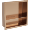 Mexen X-Wall-R nišas plaukts ar atloku un plauktu 30 x 30 cm, pulēts varš - 19C0303010S