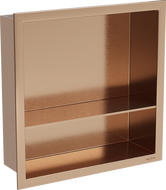 Mexen X-Wall-R recessed shelf with flange and shelf 30 x 30 cm, brushed copper - 19C0303010S