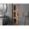 Mexen X-Wall-R prateleira embutida com flange e prateleira 30 x 30 cm, cobre escovado - 19C0303010S