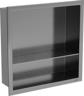 Mexen X-Wall-R recessed shelf with flange and shelf 30 x 30 cm, brushed gun grey - 19E0303010S