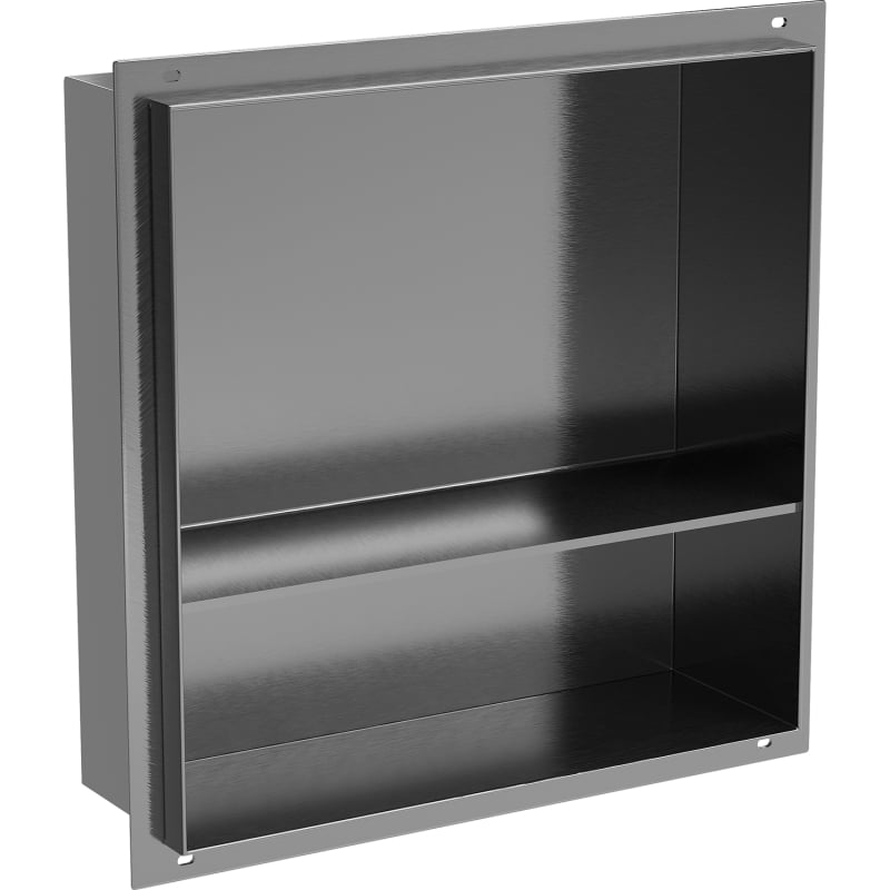 Mexen X-Wall-NR mensola da incasso senza flangia con mensola 30 x 30 cm, grigio canna di fucile spazzolato - 19E1303010S