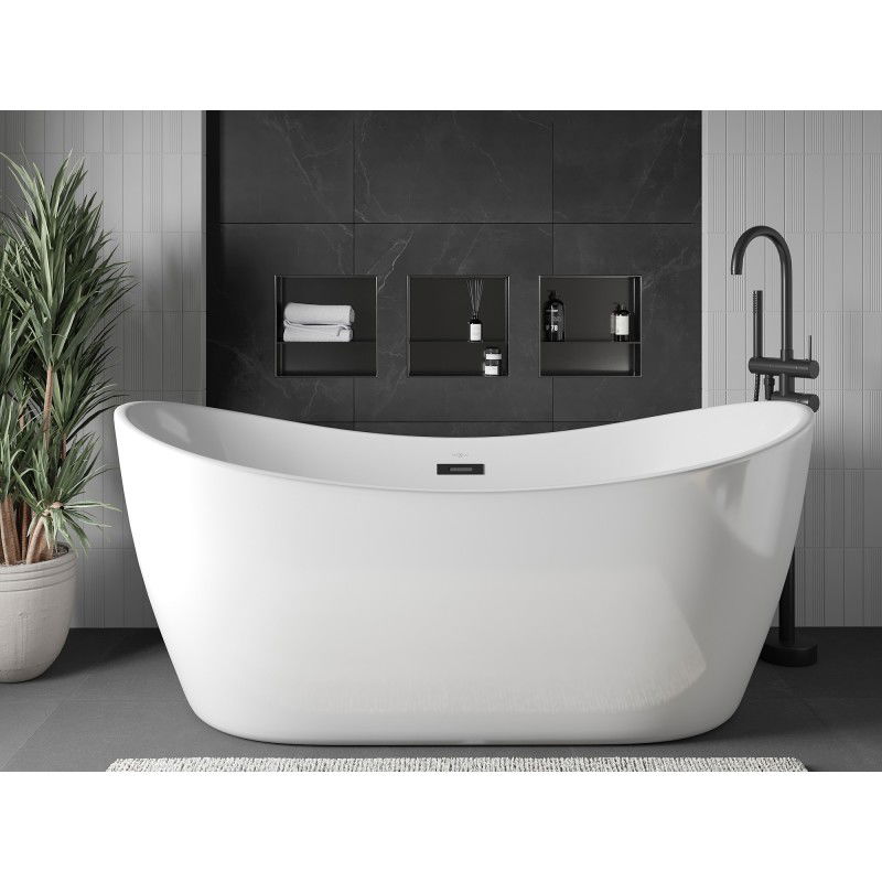 Mexen X-Wall-NR Nischenregal ohne Flansch mit Regalboden 30 x 30 cm, gebürstetes Gun Grey - 19E1303010S