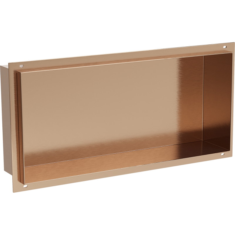 Mexen X-Wall-NR prateleira embutida sem flange 45 x 20 cm, cobre escovado - 19C1452010