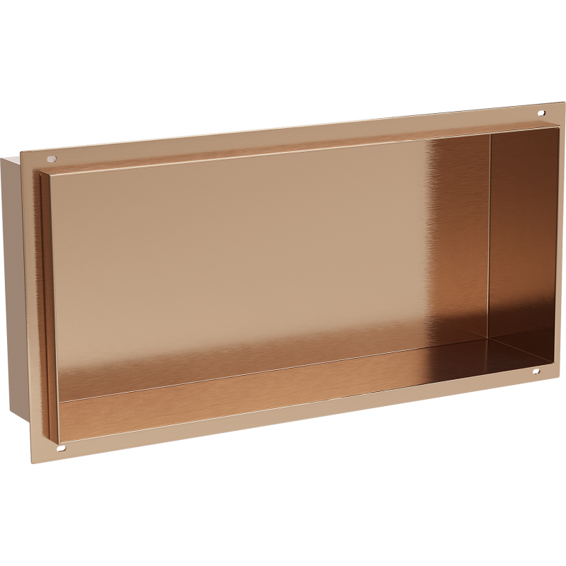 Mexen X-Wall-NR recessed shelf without flange 45 x 20 cm, brushed copper - 19C1452010