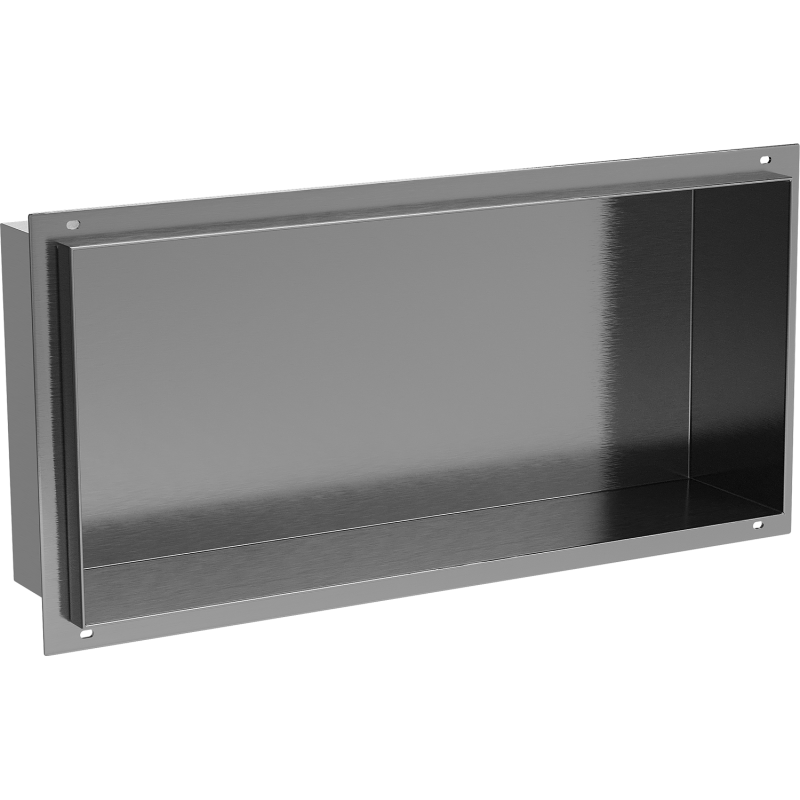 Mexen X-Wall-NR nišas plaukts bez flanges 45 x 20 cm, gun metāla pelēkais matēts - 19E1452010