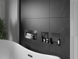 Mexen X-Wall-NR ράφι εσοχής χωρίς κολάρο 45 x 20 cm, βουρτσισμένο gun gray - 19E1452010