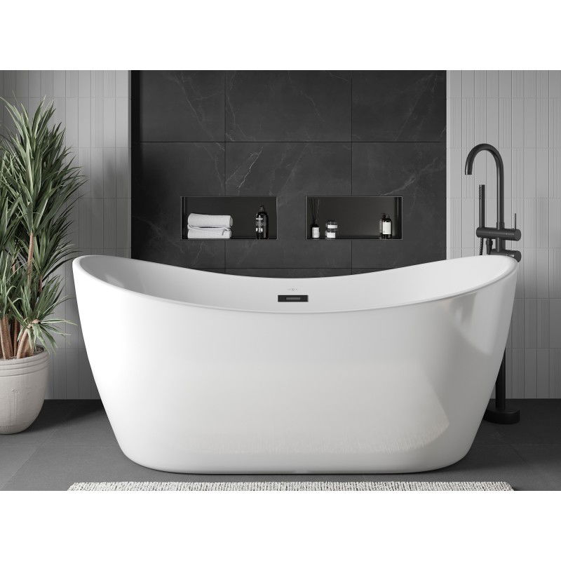 Mexen X-Wall-NR recessed shelf without flange 45 x 20 cm, gun grey brushed - 19E1452010