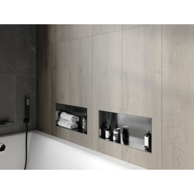 Mexen X-Wall-NR ράφι εσοχής χωρίς κολάρο 45 x 20 cm, βουρτσισμένο gun gray - 19E1452010